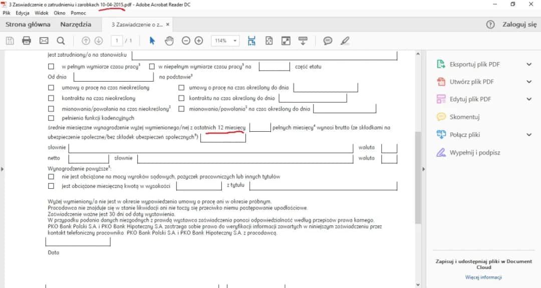 Zaświadczenie o zarobkach w Banku Pko Bp - Informacje i Porady